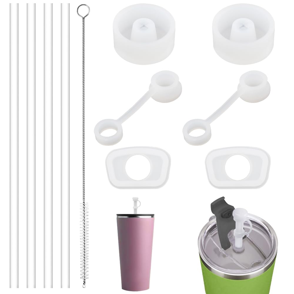 Ersatz-Trinkhalm-Set Für Reduce-Tumbler – 6 Strohhalme + Reinigungsbürste, 400 Ml, BPA-frei | Auslaufsicher & Spülmaschinenfest