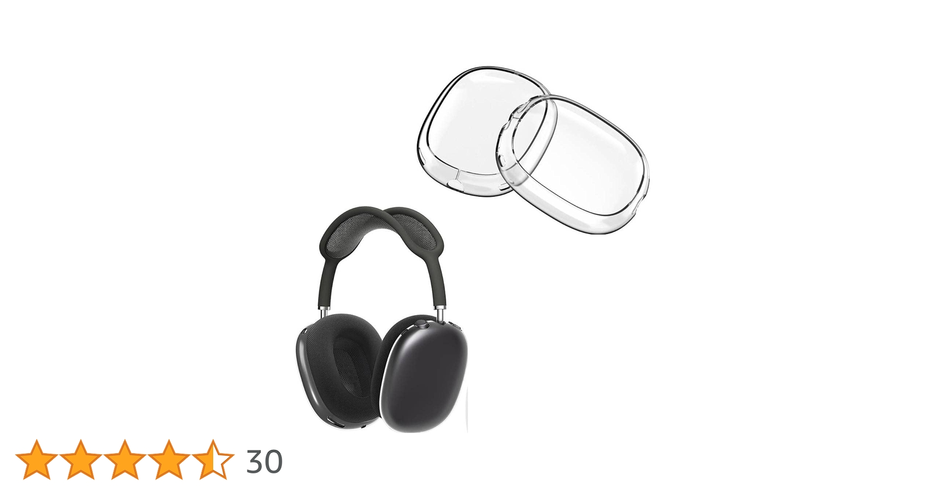 AirPods Max 透明カバー&黒カバー付き Apple AirPods Max 1 2 世代 ケース カバー クリア 透明 保護