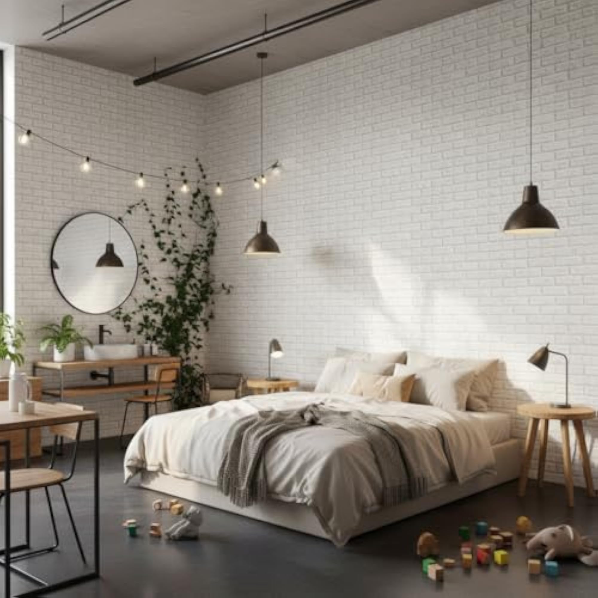 3D Brick Wallpaper PE Foam Self Adhesive Wall Stickers
