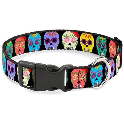 Collier plastique Mort Noir large de 3,8 cm réglable pour chien - 2