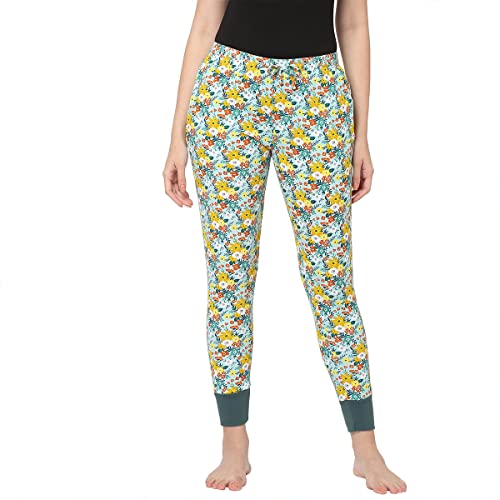 Image of Inner Sense Organic Cotton and Bamboo night pants for women I Anti Odour, Soft, Comfortable, Lightweight, Full-length, Dual-side pocket, Soft pajama for women