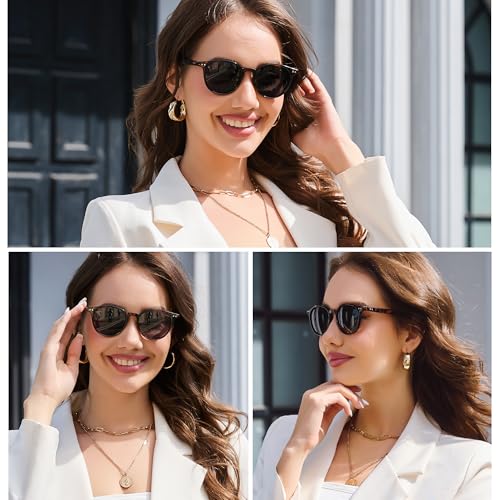 Ultra Lightweight Small Round Polarized Sunglasses for Women UV400 Protection2