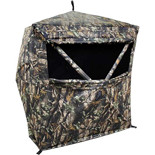 Image of HME Executioner 150D Camo Fabric Water Resistant Standing Height 66 inch Two Person Pop-Up Ground Blind