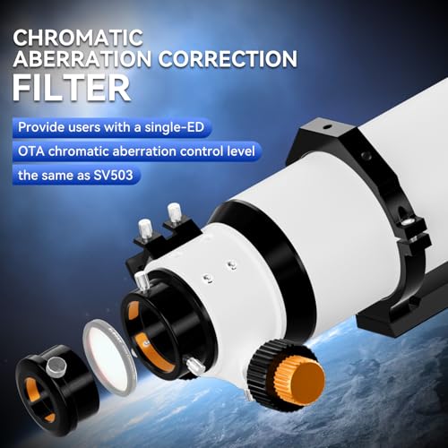 Svbony SV48P 102F6.5 Refractor Telescope, FMC Coated Lens Achromatic Glass Telescope OTA, 2.5" RAP Double Speed Focuser OTA for Visual Observation - Image 3