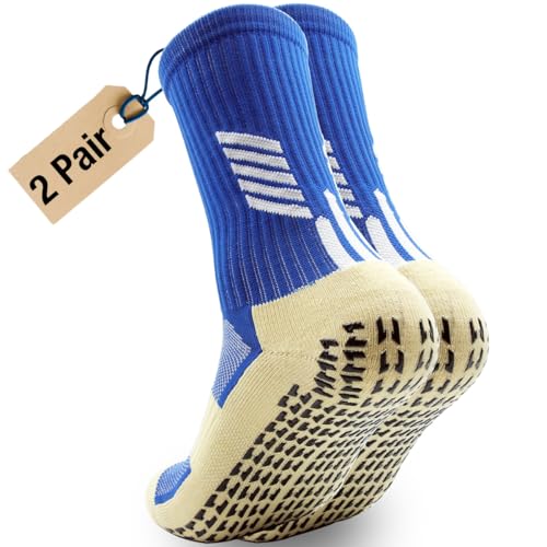 Anti-Slip Socks 2-Pack | Textured Grip Yoga/Gym/Basketball Socks | Unisex Multi-Sport Indoor Outdoor | 11 Colors2