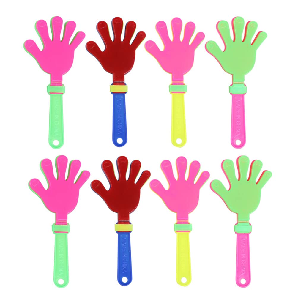Sosoport 20Pcs 18CM Hand Clappers Plastic Noise Makers Palm Clapping Device Clapping Hands for Sporting Events Company Fiesta Party Birthday Gift Supplies