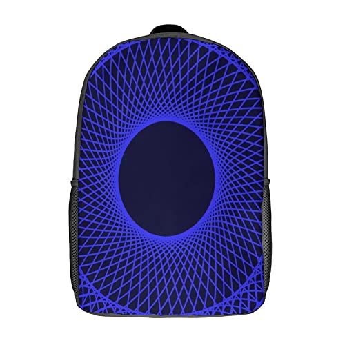 Sac à dos d'école enfants garçon fille grand cartable imprimé 3D bleu 17 pouces