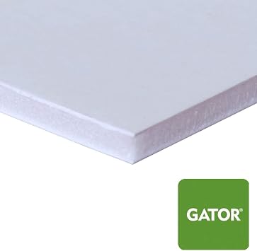 White Gator Board - 3/16" Thickness - Multiple Sizes - 10 Pieces - 10 pc Multi Pack - Rigid Foam Backing Board 20 x 33