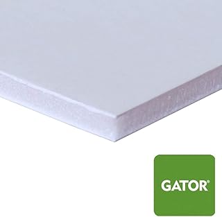 White Gator Board - 3/16" Thickness - 10 Pieces - Multiple Sizes - Rigid Foam Backing Board (16 x 20)