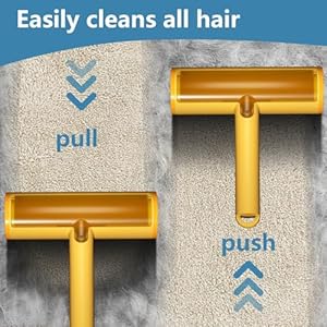 Pet hair remover roller for couch with hidden handle push type dog  cat hair remover portable reusable lint rollers washable travel lint remover for clothesfurniturecouchbedcar seatcarpet   cucciolini doodles