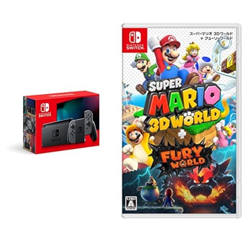 Nintendo Switch Joy-Con(L)/(R) グレー+スーパーマリオ 3Dワールド + フューリーワールド -Switch セット