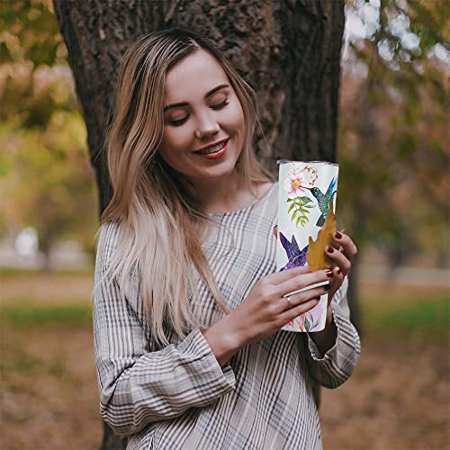 Reyouk Hummingbird Tumbler - Hummingbird Gifts For Women -Watercolor Tumbler Cup With Lid 20Oz Girls Coffee Travel Mug,Hummingbird Gifts Floral Gift Ideas - Humming Birds Gift-Hummingbird Cup #TOP3