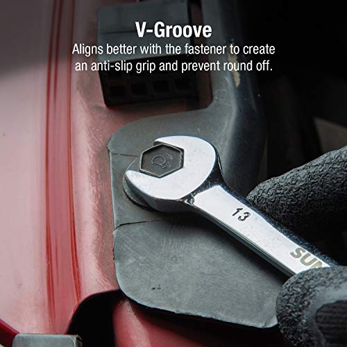 Sunex 9914Ma Metric Angle Head Wrench Set, 9Mm - 19Mm, Fully Polished, 14-Piece (Includes Roll-Case) #TOP2