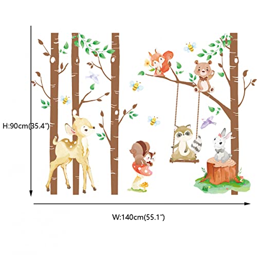 Vinilos Decorativos Woodland Animals para Habitaciones Infantiles miniatura 4