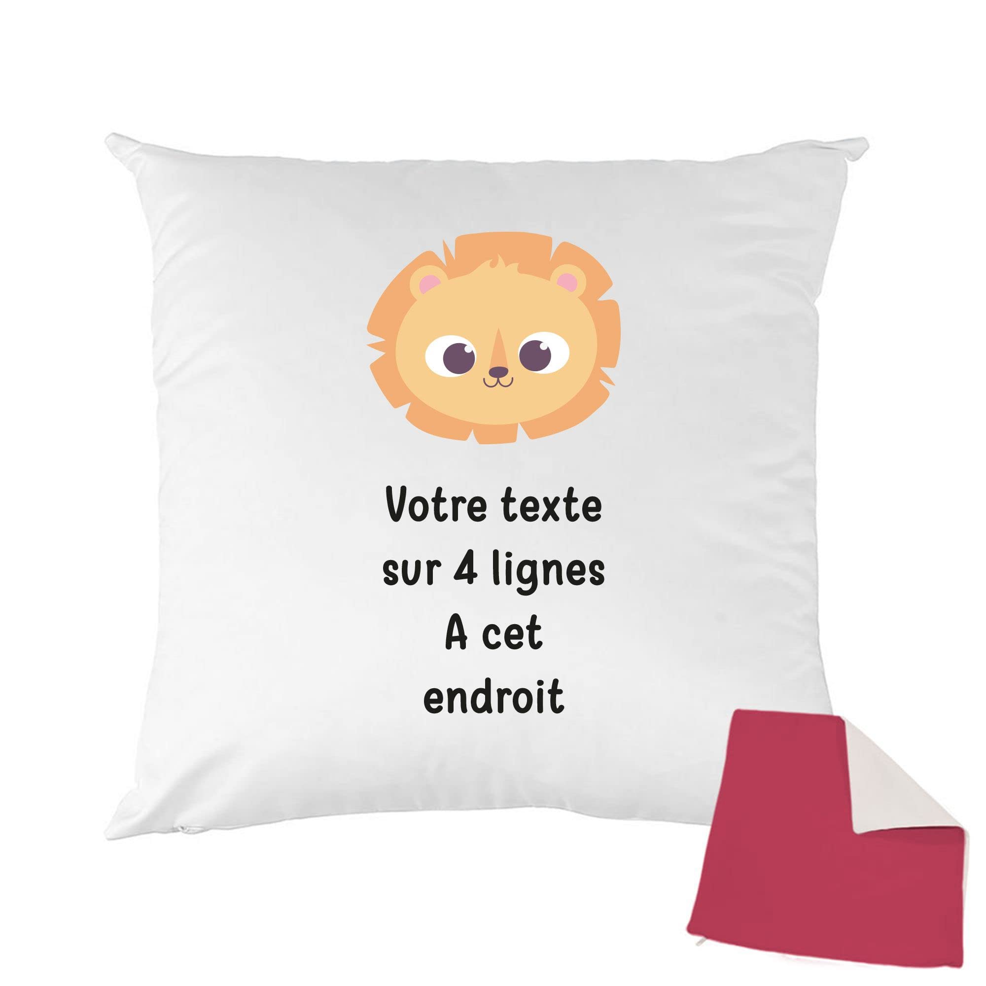Mygoodprice - Federa per Cuscino Bicolore Stampata, 40 x 40 cm, Motivo: Birra, Colore: Lampone