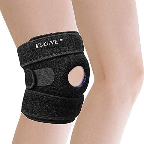 KGONE Knee Brace Support with Anti-Slip Design, Fully-Adjustable Neoprene Brace-Support for Sports, Arthritis Pain Relief, Joint Pain, Tendonitis, Meniscus Tear, Basketball, Running, Men & Women Cover