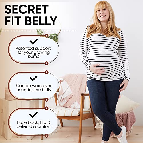 Motherhood Maternity Women's Indigo Blue Stretch Secret Fit Belly Ankle Denim Jegging, Black Wash Medium #TOP3