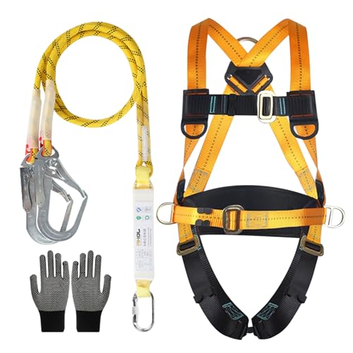Absturzsicherung Fallschutz Set, Adjustable Waist, Tragkraft 150 kg, 2 Meter Seil