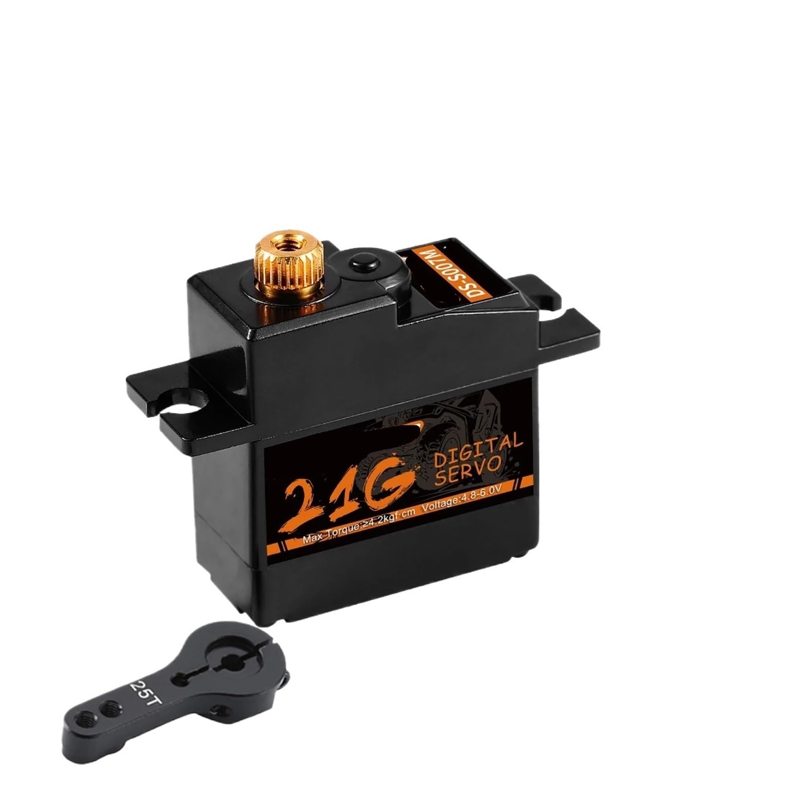 17g 21g Mini Servo Engranaje de metal/plástico JST 1.5 for 144001 144010 1:14 1:18 1:16(21g JR2.54 3 wire)