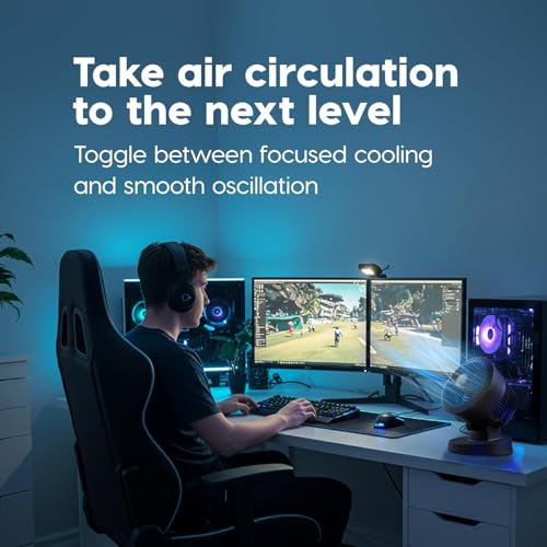 Image of IRIS USA WOOZOO Air Circulator Fan with Remote, Oscillating, 3 Speeds, 56ft Max Air Distance, Adjustable Tilt, Quiet Motor, Small Fan for Bedroom, Office, Dorm, Black