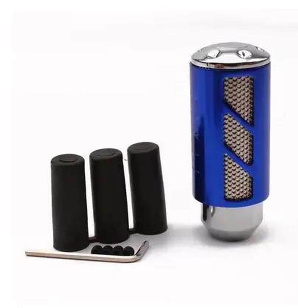 HYASDBWE Universal Aluminum Alloy Gear Shift Knob Car Accessories Gearshift Shifter Stick Lever Headball MT Gear Shifter Parts(Blue)