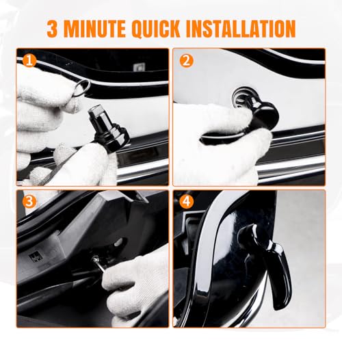 Kit de Palanca de Seguro para Alforja de Acero Inoxidable compatible con Harley Davidson Touring Street Glide Electra Glide Road King Road Glide Ultra Limited FLHR FLHT FLHX FLHTK 2014-2024 (Trasero) miniatura 5