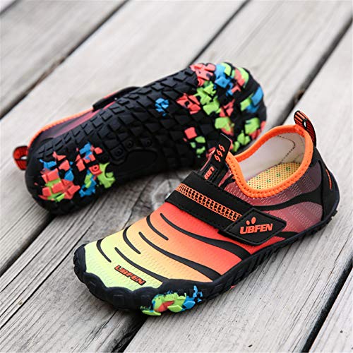 Image of UBFEN Water Shoes for Kids Boys Girls Aqua Socks Barefoot Beach Sports Swim Pool Quick Dry Lightweight Toddler Little Big Kid | Lightweight, Barefoot-style, Perfect for Water parks, Beach, Pool, Kayak, Creek Hiking, Camping, Toddler, Little Kid, Big Kid