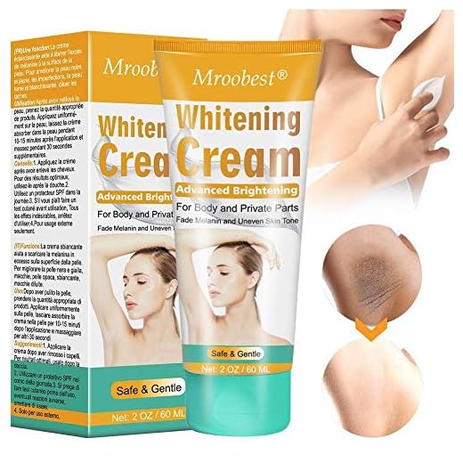 Whitening Cream, Crema Blanqueadora, Skin Whitening Cream, Eficaz para axilas, rodillas, codos, zonas sensibles y privadas, blanquea, nutre, repara y restaura la piel