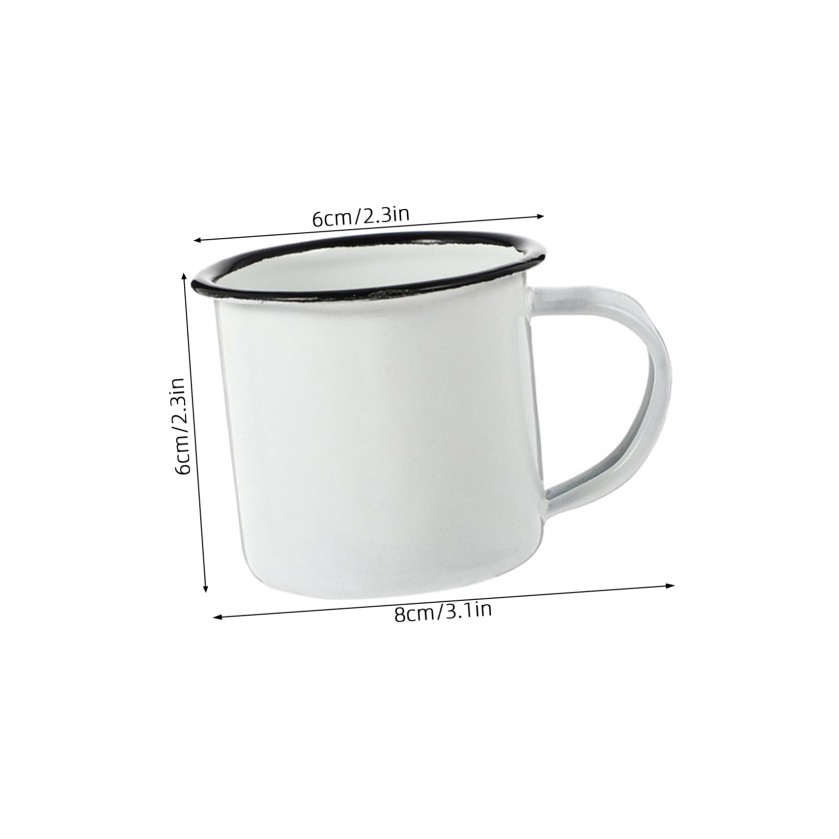 VANZACK 8 Stück Emaille Becher Vintage Wasserbecher Zuverlässig Vielseitig für Haushalt Camping und Büro Hitzebeständig Spülmaschinenfest Weiß Nostalgisch Stilvoll