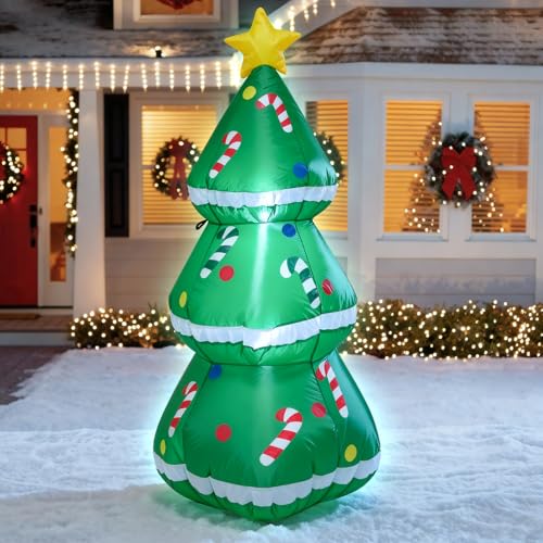 Ycolnaefllr 122 cm Weihnachtsdekoration aufblasbarer Schokoriegel...