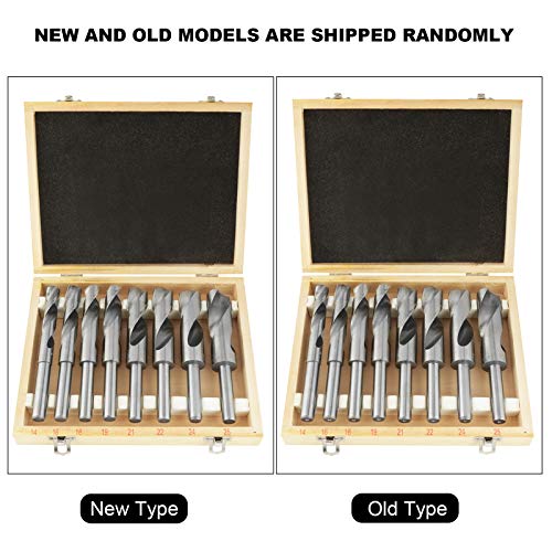 Set Professionale 8 Pezzi Punte HSS Acciaio Temprato, Ø 14-25 mm per Metallo e Legno, Ideale per Falegnami ed Elettricisti