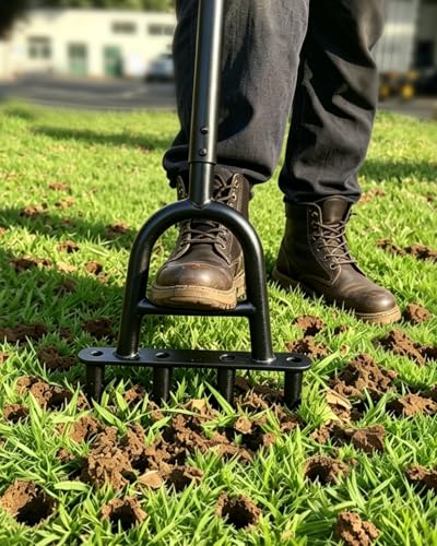 Manual Core Aerator Lawn Tool 4 Tines 45 pulgadas miniatura 2