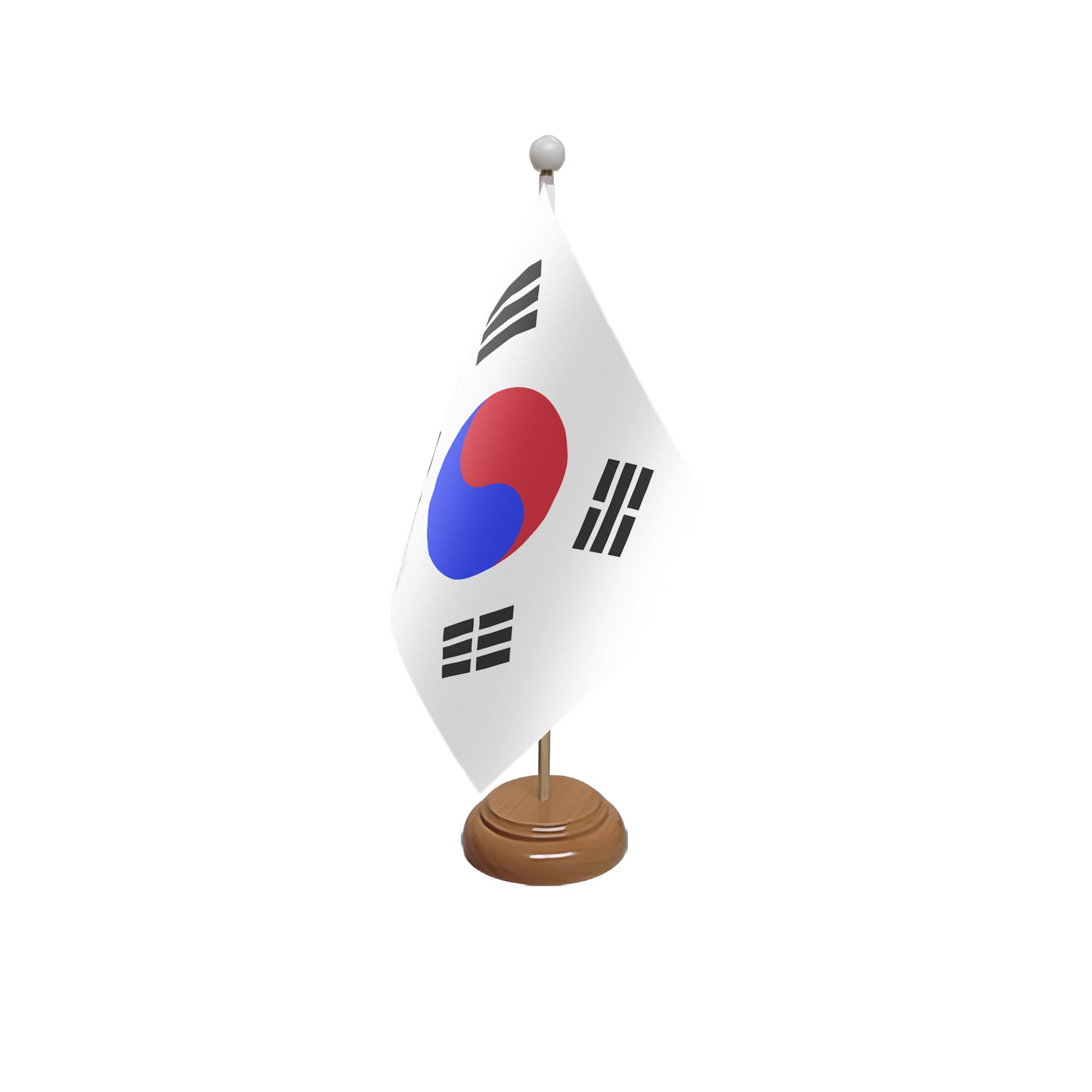 Flagtex Korea South Wooden Table Flag With Wooden Base