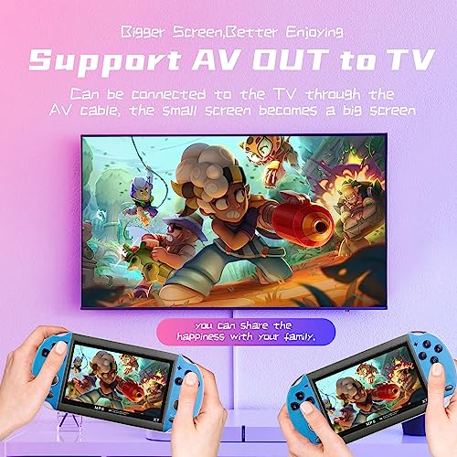 Zwying Handheld Game Consoles Built In 2000+ Free Games 8Gb Ram 4.3 Inch Screen Double Rocker,Support Tv Output,Music/Movie/Camera Audio And Video Mp3,Mp4, Mp5, Birthday Gift For Kids(Red) #TOP5