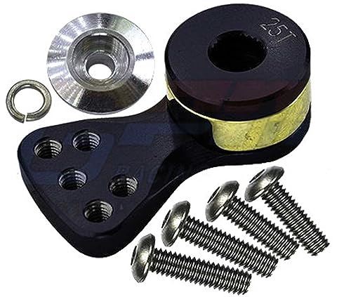 Aluminum Hi-Torque Servo Saver For 25T Spline Output Shaft (L) - 1Pc Black