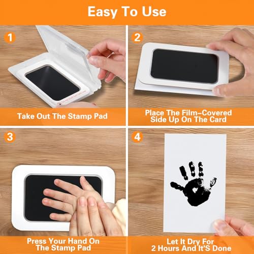 CIOXSOIO 6Pcs Fußabdruck Baby, Pfotenabdruck Set Hund, Baby Abdruckset Handabdruck set, Pfotenabdruck Set Katze kommt nicht mit Farbe in Berührung für Baby Geschenk Geschenke zur Geburt