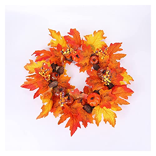 Couronne de Noël artificielle citrouille automne érable décoration de porte