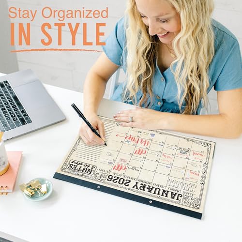Image of Hadley Designs Large Teacher Desk Calendar 2026-2027 - Desktop Calendar 2026, 18-Month Academic Desk Calendars for School, Home & Office, Cute Classroom Must Haves, Back to School Teacher Gifts