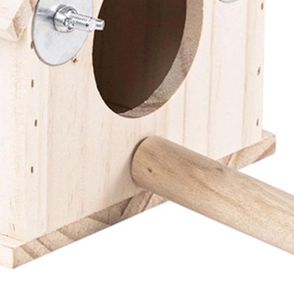 Caja de cría de loros, nido de pájaros colgante, jaula de pájaros, caja de apareamiento de madera para periquitos, cacatúas, periquitos