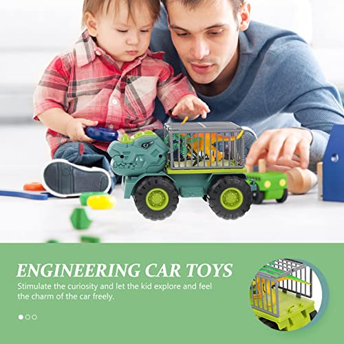Toyvian 2 Conjuntos Dinossauro Caminhões de Brinquedo Portador Monstro Dinossauro Carro Transporte T
