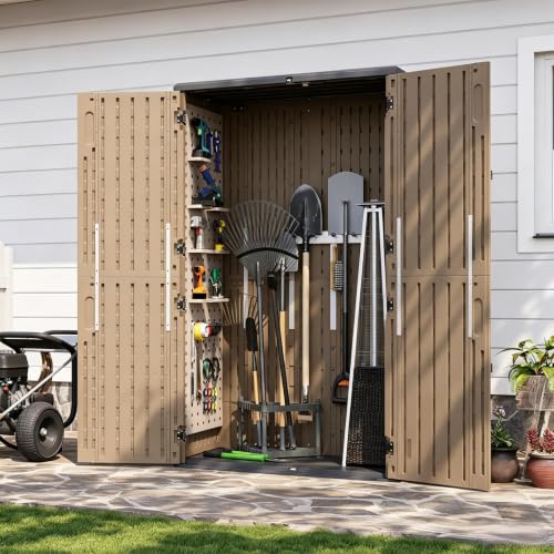 Aoxun 64 Cu.Ft Brown Shed