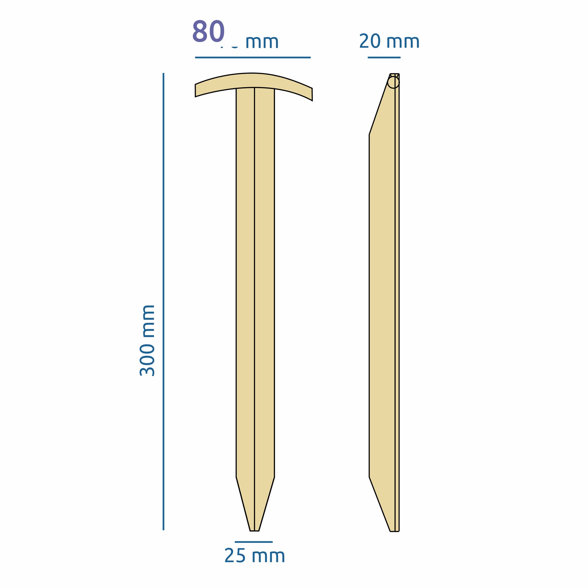 your GEAR Lot de 8 piquets de tente TT 300 en T en acier 300 x 80/25 x 20 mm, Fixation pour Bache your GEAR Lot de 8 piquets de tente TT 300 en T en acier 300 x 80/25 x 20 mm, Fixation pour Bache