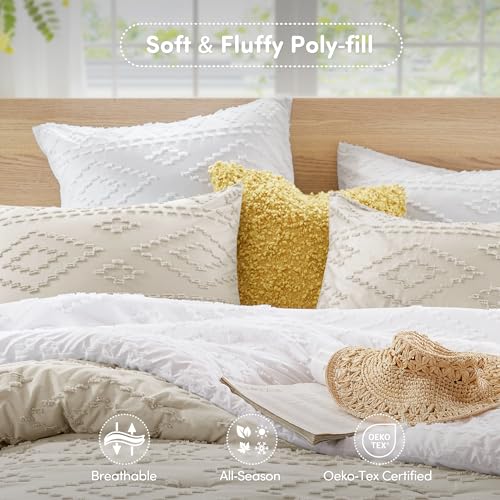 Comfort Spaces Gigi Tufted Comforter Set, Twin/Twin XL, 2 Piece, Beige - image 5