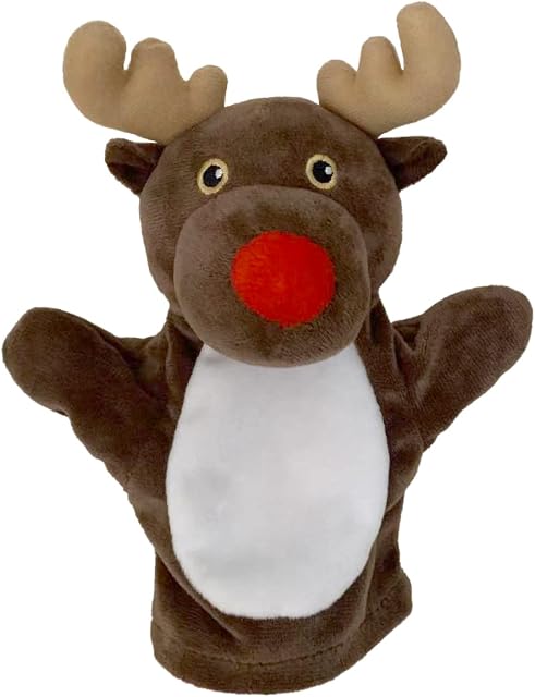 The Puppet Company - My First Christmas Puppet - Reindeer Hand Puppet - Suitable From Birth - PC003829