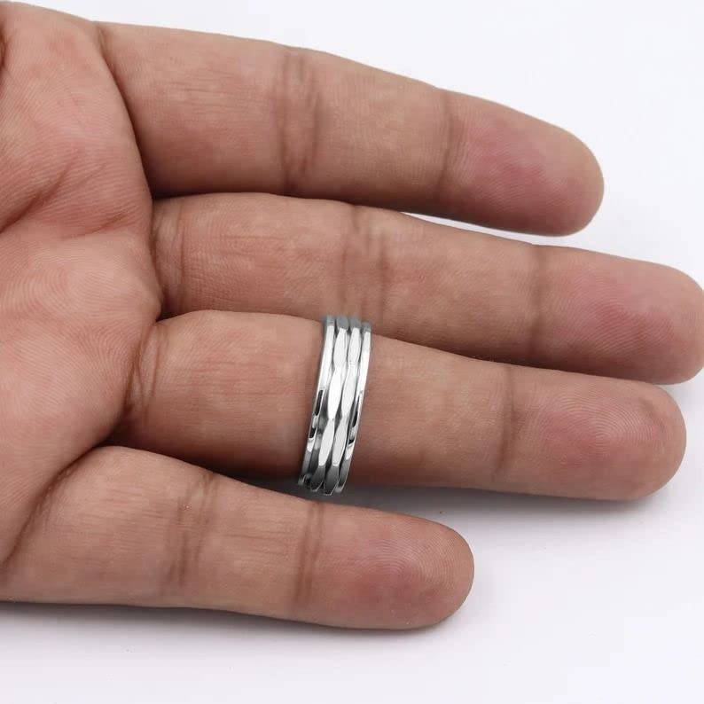 925 Sterling Silver Spinner Ring, Gift For Her, Womens Ring, Worry Ring, Summer Gift4