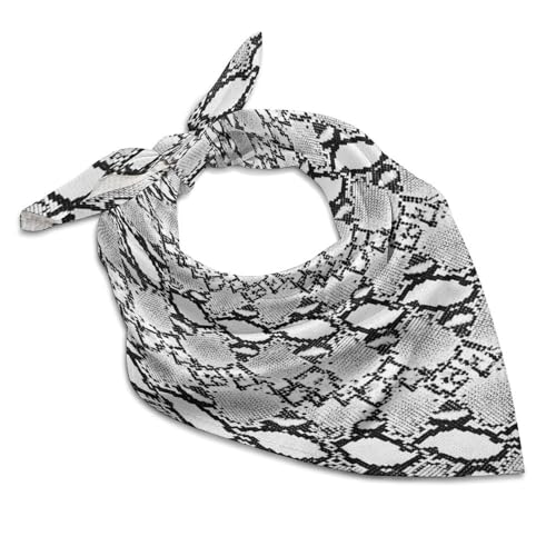 Snake Skin Black And White Bandanas Multi-Purpose Scarf Headband Handkerchiefs for Women Men