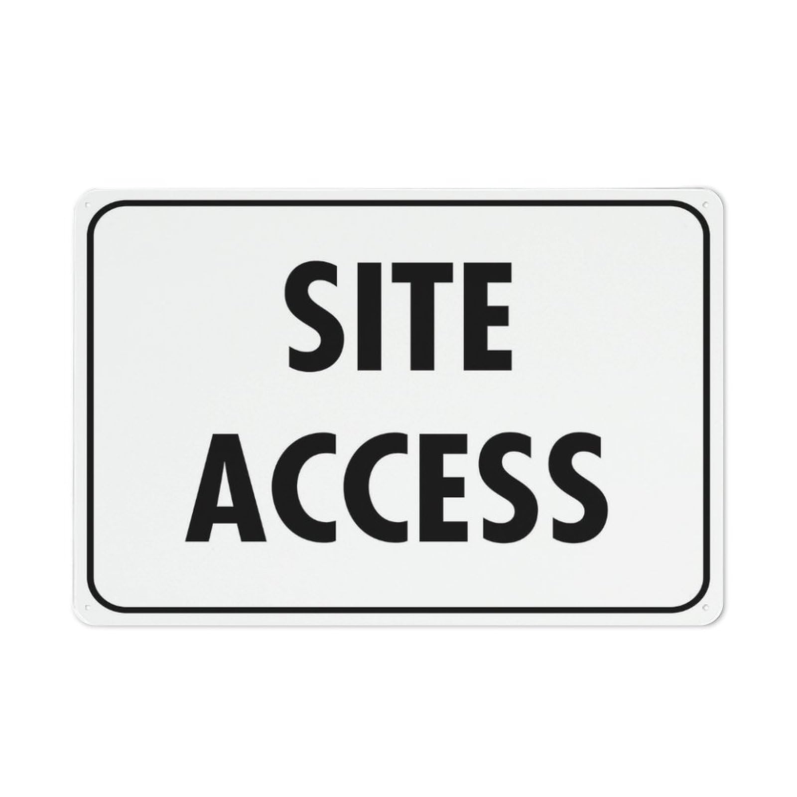 Site Access Sign For Business 8"X12" Rust Free Aluminum Uv Printed,4 Pre-Drilled Holes.Durable/Weatherproof