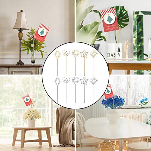 Toyvian 10Pcs Porta NÃºmero de Mesa Liga Diy Lugar Porta CartÃµes Porta-CartÃµes Imagem Memo Nota Fo