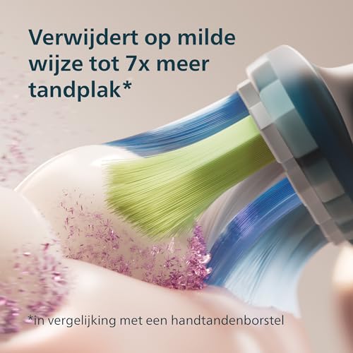 Philips Sonicare DiamondClean 9000 elektrische tandenborstel, sonische tandenborstel met app, druksensor, 4 poetsstanden, oplaadglas, zwart/roségoud, dubbelverpakking, model HX9914/57 - Afbeelding 5