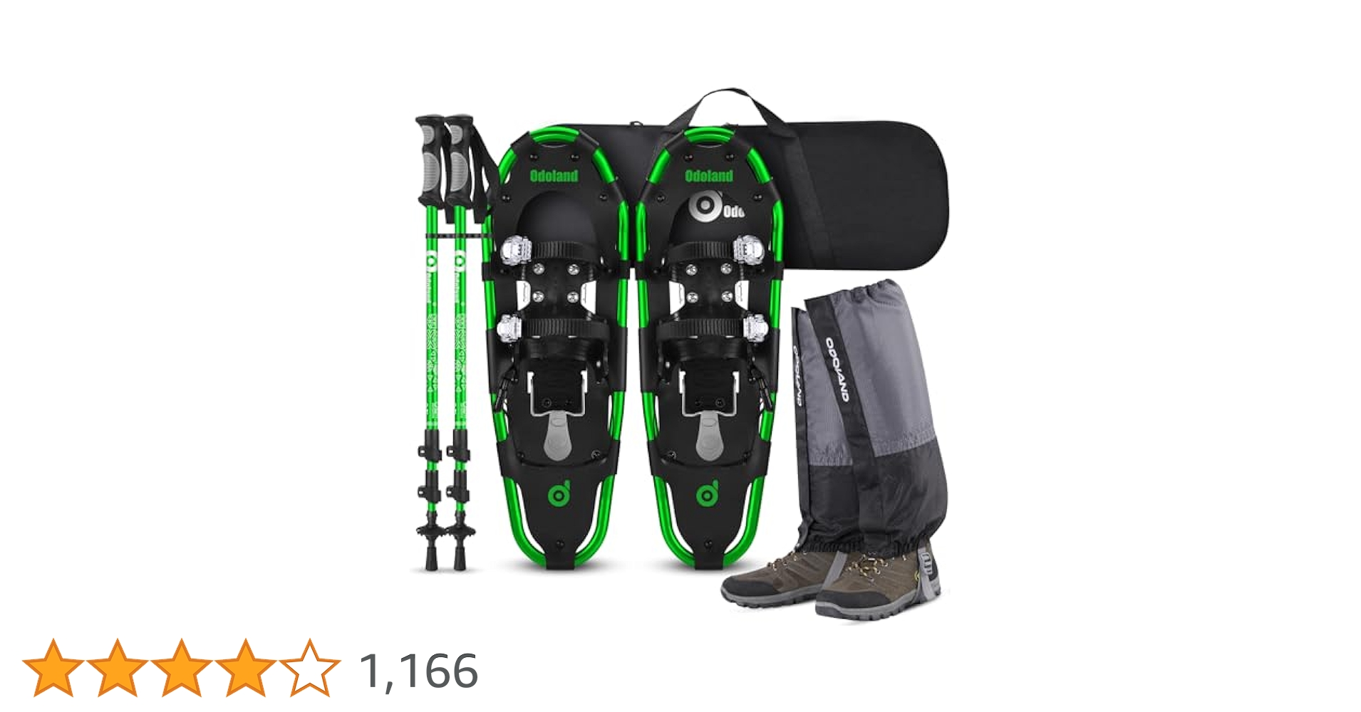 Amazon | Odoland 4 in 1 スノーシューセット 男女兼用 ユース用